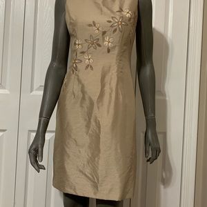 A. Byer  6P.  Vintage Y2K champagne sheath dress